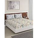 DDECOR - Meadow 100% Cotton Double Bedsheet with 2 Pillow Covers, Green