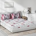 DDECOR - Salsa 100% Cotton Double Bedsheet with 2 Pillow Covers, Pink