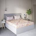DDECOR - Sheen 100% Cotton Double Bedsheet with 2 Pillow Covers, Magenta