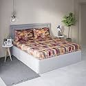 DDECOR - Stragazer 100% Cotton Double Bedsheet with 2 Pillow Covers, Magenta