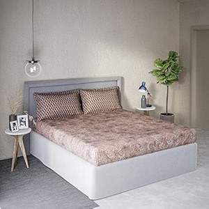 ddecor - elissa 100 cotton double bedsheet with 2 pillow covers purple
