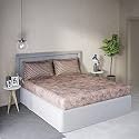 DDECOR - Elissa 100% Cotton Double Bedsheet with 2 Pillow Covers, Purple
