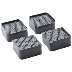 ddecora premium fridge stand multipurpose heavy duty stand for washing machine cupboard double door refrigerator sofa base stand square - set of 4 pcs