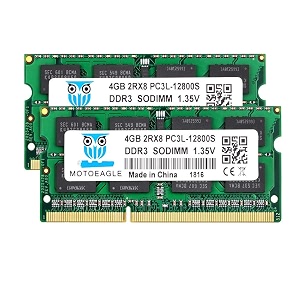 ddr3 ddr3l 1600 sodimm 4gb 2rx8 pc3 pc3l 12800s 8gb kit 2x4gb 204-pin 135v cl11 dual rank laptop memory