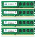 【DDR3 RAM 32GB】 32GB (4X8GB) PC3-12800U DDR3-1600 UDIMM 2Rx8 DIMM RAM DDR3 8GB 1600MHz SDRAM 240-Pin 1.5V CL11 Non-ECC Desktop PC Memory Kit