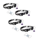 10mm X-Small Puppy Kitten Army Print Nylon Collar with Bell Suitable for Puppies of All Dog Small Breeds Adjustable Soft Nylon Army Strip