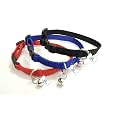Dog &amp; Cat 10mm Cute Nylon Adjustable Collar with Bell for Small Medium Dog Plain Dog &amp; Cat Collar Charm.