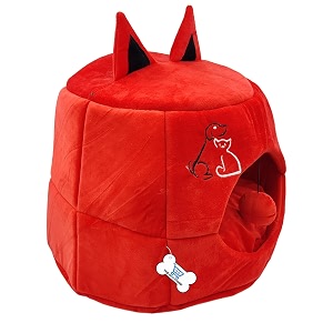 dds store foldable cat cube cave semi-enclosed cat nest sleeping tent red