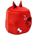 DDS Store Foldable Cat Cube Cave, Semi-Enclosed Cat Nest Sleeping Tent (Red)