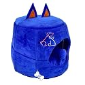 DDS Store Foldable Cat House,Cat Cube Cave,Bed for Indoors,Cubby Cat Nest House (Blue)