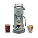 De'Longhi Dedica Duo Compact Espresso Machine - Cold Brew Coffee Maker with Milk Frother Wand- for Espresso, Hot &amp; Iced Coffee, Cappuccinos, Lattes &amp; Home Barista Brewing, Pistachio Green