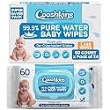 De-Chlorinated Pure Water Baby Wipes | Gentle Unscented Wipes for Sensitive Skin | 99.9% Pure Water Based | Alcohol-Free, Paraben-Free | Soft &amp; Thick (60 Count (Pack of 24))