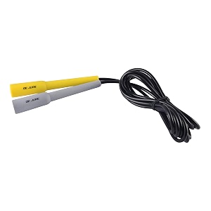 de jure fitness adjustable skipping rope  slim handle 275cm multiple colors yellow-grey-black