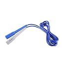 DE JURE FITNESS Adjustable Skipping Rope � Slim Handle, 275cm, Multiple Colors (Blue-Grey-Blue)