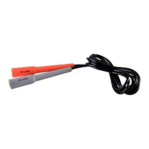 de jure fitness adjustable skipping rope  slim handle 275cm multiple colors grey-orange-black
