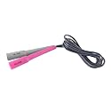 DE JURE FITNESS Adjustable Skipping Rope � Slim Handle, 275cm, Multiple Colors (Pink-Grey)