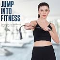 DE JURE FITNESS Adjustable Skipping Rope � Slim Handle, 275cm, Multiple Colors (Grey-Black)