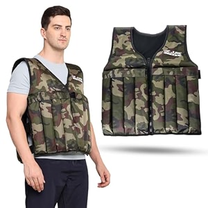 de jure fitness adjustable weighted vest jacket 15kg black for men amp women workout weight vest for cross-training strength amp cardio sand-filled removable weights padded fit belt