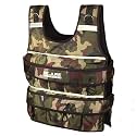 De Jure Fitness Adjustable Weighted Vest Jacket 15Kg (Camouflage) for Men &amp; Women – Workout Weight Vest for Cross-Training, Cardio &amp; Strength – Removable Sand Weights