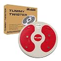 De Jure Fitness Tummy Twister &amp; Abs Trimmer | Exercise Roller &amp; Waist Shaper for Men &amp; Women | Non-Slip Home Workout Equipment for Weight Loss &amp; Core Training (Red)