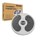 De Jure Fitness Tummy Twister & Abs Trimmer | Exercise Roller & Waist Shaper for Men & Women | Non-Slip Home Workout Equipment for Weight Loss & Core Training (Grey)