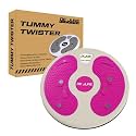 De Jure Fitness Tummy Twister &amp; Abs Trimmer | Exercise Roller &amp; Waist Shaper for Men &amp; Women | Non-Slip Home Workout Equipment for Weight Loss &amp; Core Training (Pink)