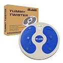 De Jure Fitness Tummy Twister &amp; Abs Trimmer | Exercise Roller &amp; Waist Shaper for Men &amp; Women | Non-Slip Home Workout Equipment for Weight Loss &amp; Core Training (Blue)
