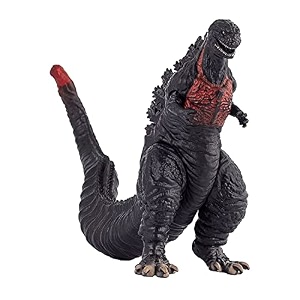 de-lite action figures soft touch vinyl plastic collectible model toys shin monstergodzilla - black red spine 17cm