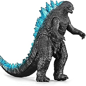 de-lite action figures soft touch vinyl plastic collectible model toys nucleargodzilla - black blue spine 17cm