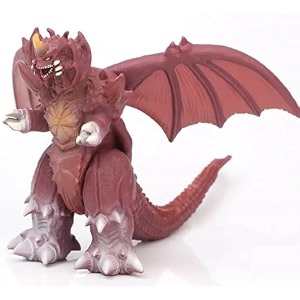 de-lite action figures soft touch vinyl plastic collectible model toys destroyagodzilla maroon red colour 14cm
