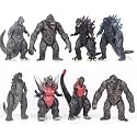 De-Lite™ Action Figures Soft Touch Vinyl Plastic Collectible Model Toys… (Monster &amp; Kong, 8 Pieces Set, Multicolour, 5-7cm)