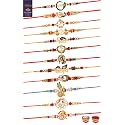 De Marquis Designer Fancy Traditional Rakhi Combo Set for Bro/Brother/Bhaiya/Bhai/Kids/Bhabhi (Pack of 12) Rakshabandan