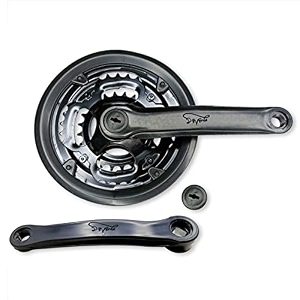 de venta 3-speed chain gear set for gear type cycles  durable cotterless 24t 34t 42t chainwheel crankset with 170mm lr crank arms  diamond hole-black aluminum alloy crankset