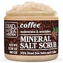 Dead Sea Collection Coffee Scented Salt Body Scrub - Large 23.28 OZ - with Pure Oils and Dead Sea Minerals