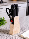 DEAGAN 6 Pc Wood Steel Bamboo Knife
