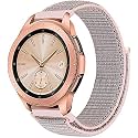 Sikai Nylon Sport Loop Band 22mm Universal Replacement Strap Compatible with Amazfit Pace/Stratos/Samsung Gear S3 Classic/Frontier with Hook and Loop Fastener Closure (Pink Sand)