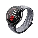 Sikai Nylon Sport Loop Band 22mm Universal Replacement Strap Compatible with Amazfit Pace/Stratos/Samsung Gear S3 Classic/Frontier with Hook and Loop Fastener Closure (Electric Pink)