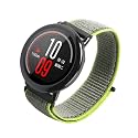 Sikai Nylon Sport Loop Band 22mm Universal Replacement Strap Compatible with Amazfit Pace/Stratos/Samsung Gear S3 Classic/Frontier with Hook and Loop Fastener Closure (Flash)