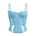 Dealmore Corset Tops for Women Going Out Fall Fashion Crop Sexy Lace Outfit