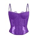 Dealmore Corset Tops for Women Going Out Fall Fashion Crop Sexy Lace Outfit