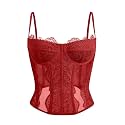 Dealmore Corset Tops for Women Going Out Fall Fashion Crop Sexy Lace Outfit