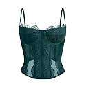 Dealmore Corset Tops for Women Going Out Fall Fashion Crop Sexy Lace Outfit