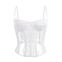 Dealmore Corset Tops for Women Going Out Fall Fashion Crop Sexy Lace Outfit