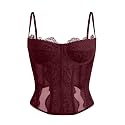 Dealmore Corset Tops for Women Going Out Fall Fashion Crop Sexy Lace Outfit