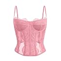 Dealmore Corset Tops for Women Going Out Fall Fashion Crop Sexy Lace Outfit