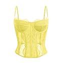 Dealmore Corset Tops for Women Going Out Fall Fashion Crop Sexy Lace Outfit