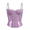 Dealmore Corset Tops for Women Going Out Fall Fashion Crop Sexy Lace Outfit