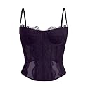 Dealmore Corset Tops for Women Going Out Fall Fashion Crop Sexy Lace Outfit