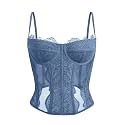 Dealmore Corset Tops for Women Going Out Fall Fashion Crop Sexy Lace Outfit