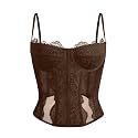 Dealmore Corset Tops for Women Going Out Fall Fashion Crop Sexy Lace Outfit